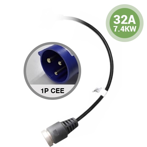 Photo of a CEE adapter for a 1 Phase 230V 32A Commando socket